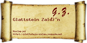 Glattstein Zalán névjegykártya