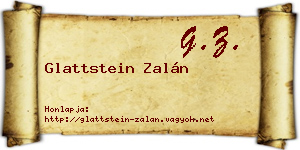 Glattstein Zalán névjegykártya